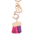 Personalized Leather Gift, Leather bagcharm, Leather Tassel Keychain
